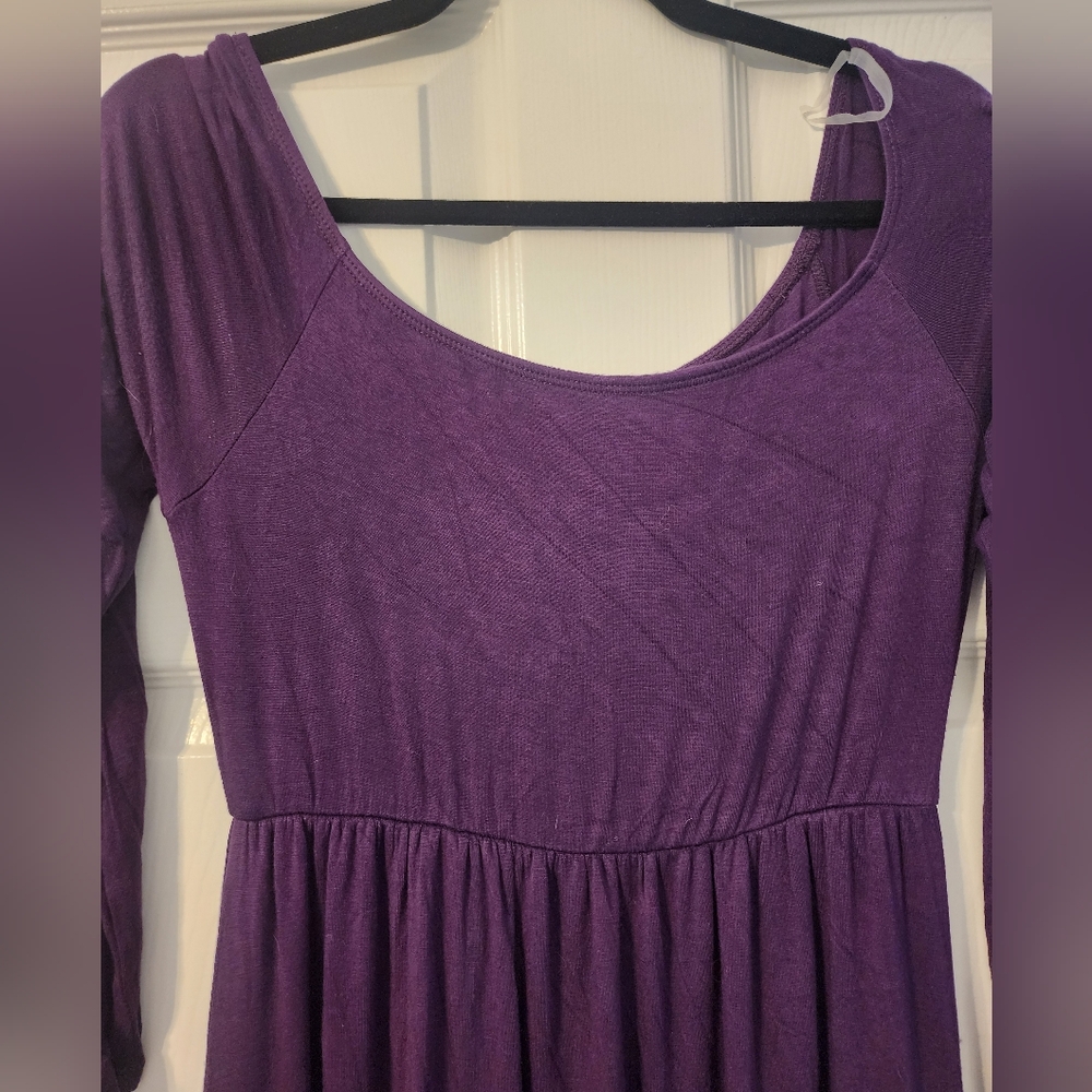 Pinkblush Purple Long Sleeve Dress - Picture 4 of 7